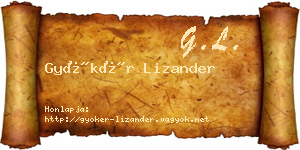 Gyökér Lizander névjegykártya